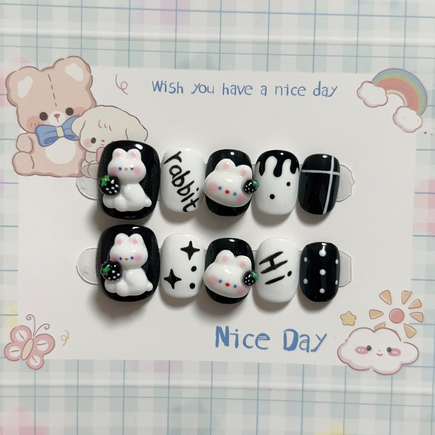 Black n white bunnies